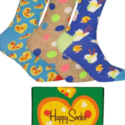 Cheap 3-Pack Pizza Love Socks Gift Set Herr Strumpor