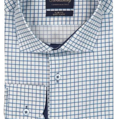 Mortimer&Armstrong Checked Shirt Slim Fit-Herr Skjortor