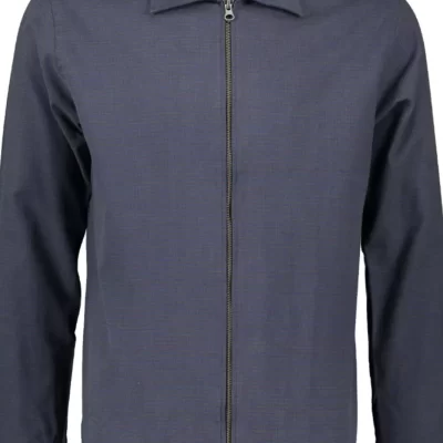 JOHN HENRIC Checked Zipper Shirt A01796-Herr Jackor