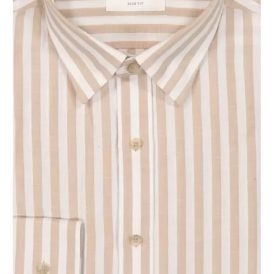 Online Linen Stripe Herr Skjortor