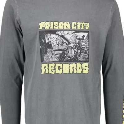 Outlet Poisen City Ls Tee Graphite Herr Trojor