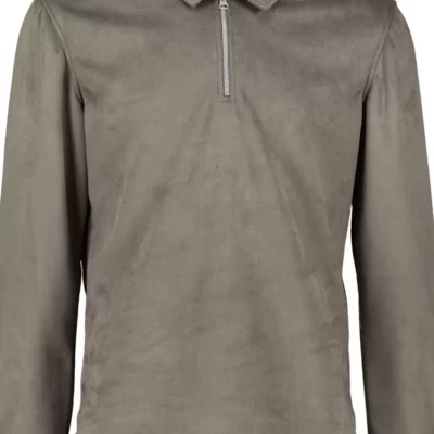 Human Scales Rickard Half Zip Vegan Suede-Herr Tr Jor