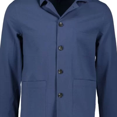 JOHN HENRIC Seersucker Shirt Jacket-Herr Jackor