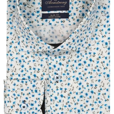 Mortimer&Armstrong Shirt With Climbing Flowers Slim Fit-Herr Skjortor