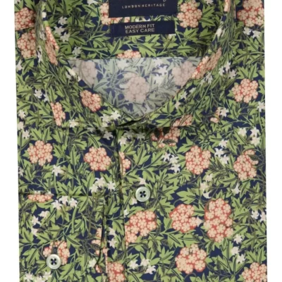 Mortimer&Armstrong Shirt With Flower Dessin Modern Fit-Herr Skjortor