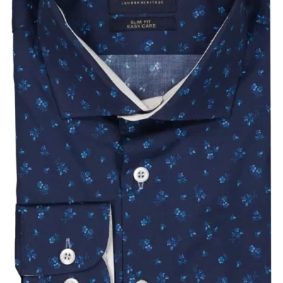 Mortimer&Armstrong Shirt With Little Flowers Slim Fit-Herr Skjortor