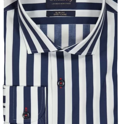 Mortimer&Armstrong Shirt With Stripes Slim Fit-Herr Skjortor