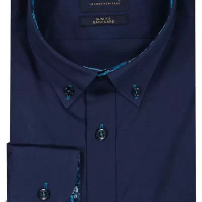 Mortimer&Armstrong Uni Shirt With Big Roses Details Slim Fit-Herr Skjortor