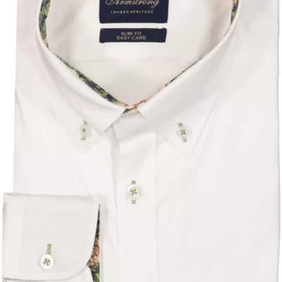 Mortimer&Armstrong Uni Shirt With Flower Dessin Slim Fit-Herr Skjortor