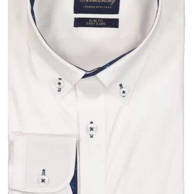 Mortimer&Armstrong Uni Shirt With Little Flower Details Slim Fit-Herr Skjortor